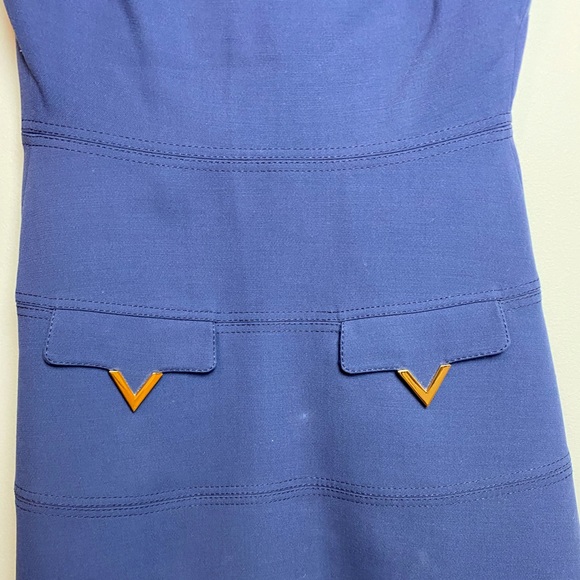 Valentino Navy Dress with Gold Details - Picture 2 of 5